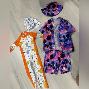 Swims Kids Swim Trunks - Purple and Black